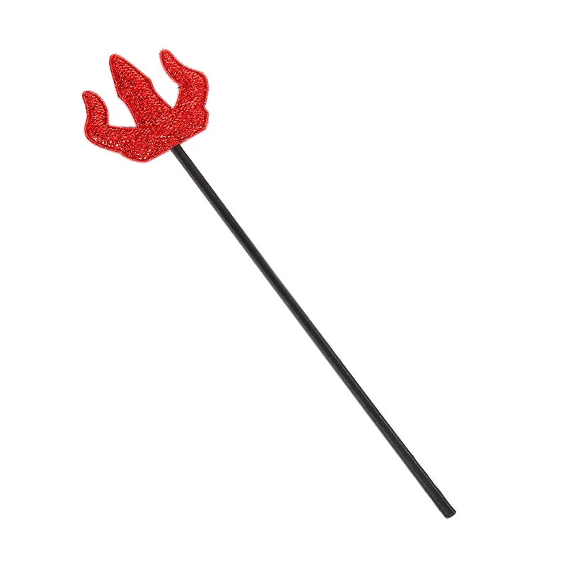 2407 Ganglian Halloween Decoration Headband Props Red Small Three Forks Horned Devil Set Dance Hair Accessories Supplie