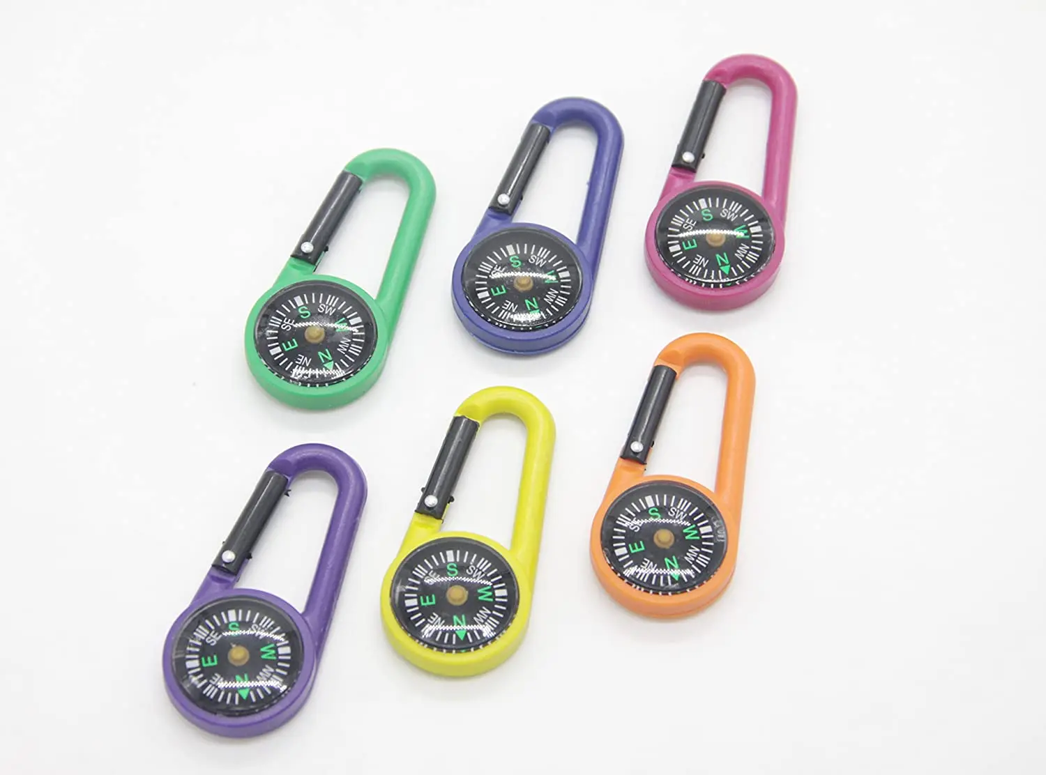 Portable Mini Compass Carabiner Quick Release Buckle Keychain Outdoor Travelling