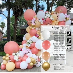 wholesale metal balloon arch pink garland happy birthday balloons set valentines day gift balloons set kit party decoration