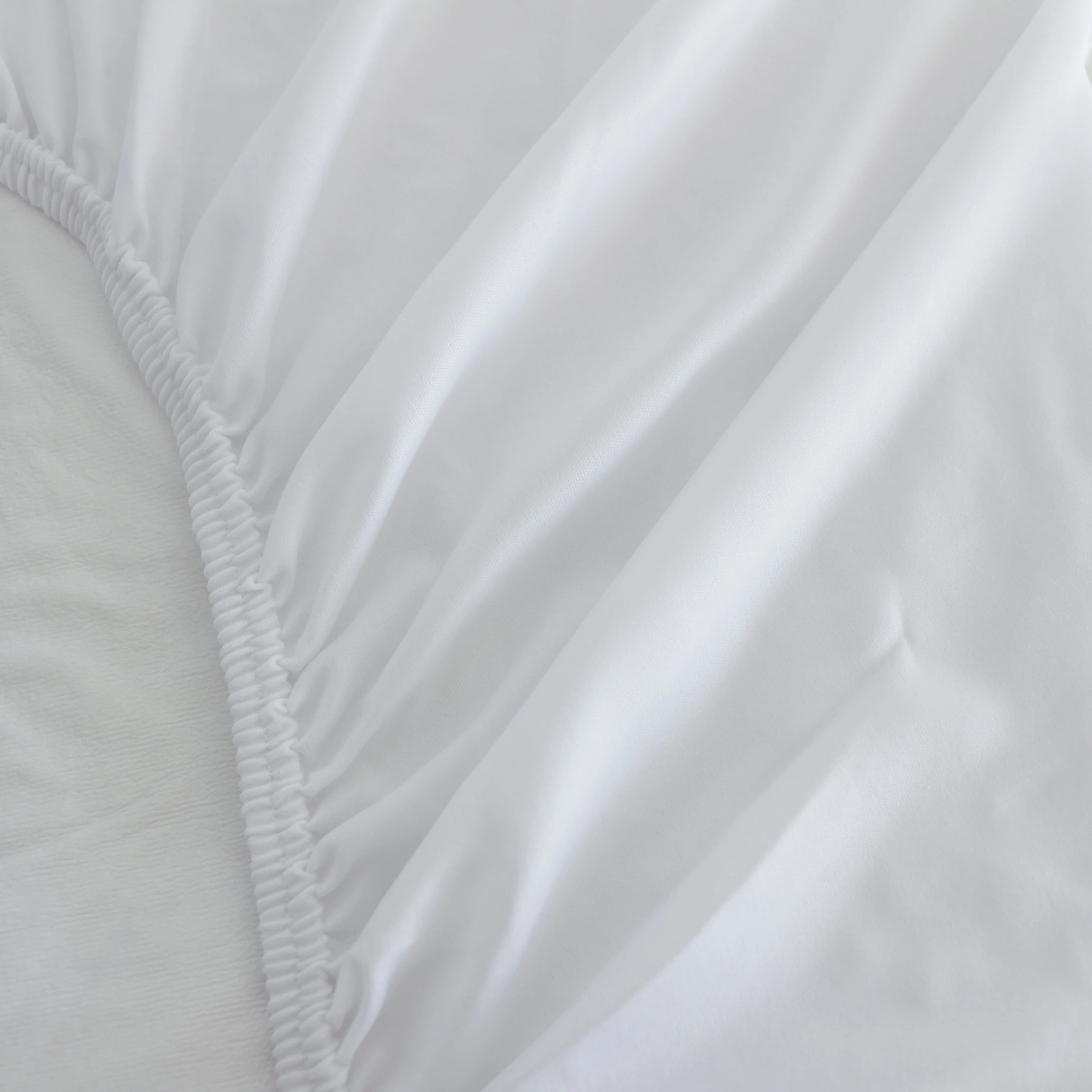 Anti Dust Bamboo Polyester Terry Knitted Fiber Fitted Sheet 100% Waterproof Bed Cover Mattress Protector