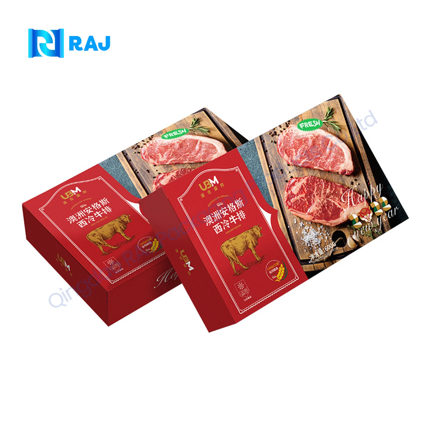 Упаковочная коробка для замороженных морепродуктов упаковка продуктов говядины свинины куриного гамбургера Гамбургского пирога