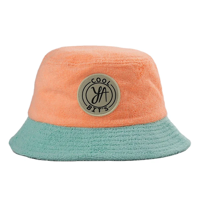 Дизайн по индивидуальному заказу тканый патч с логотипом унисекс махровое полотенце модная шляпа-ведро