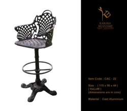 Patio Dining Brushed Aluminum Swivel Rocker Chairs With Seat Cushion