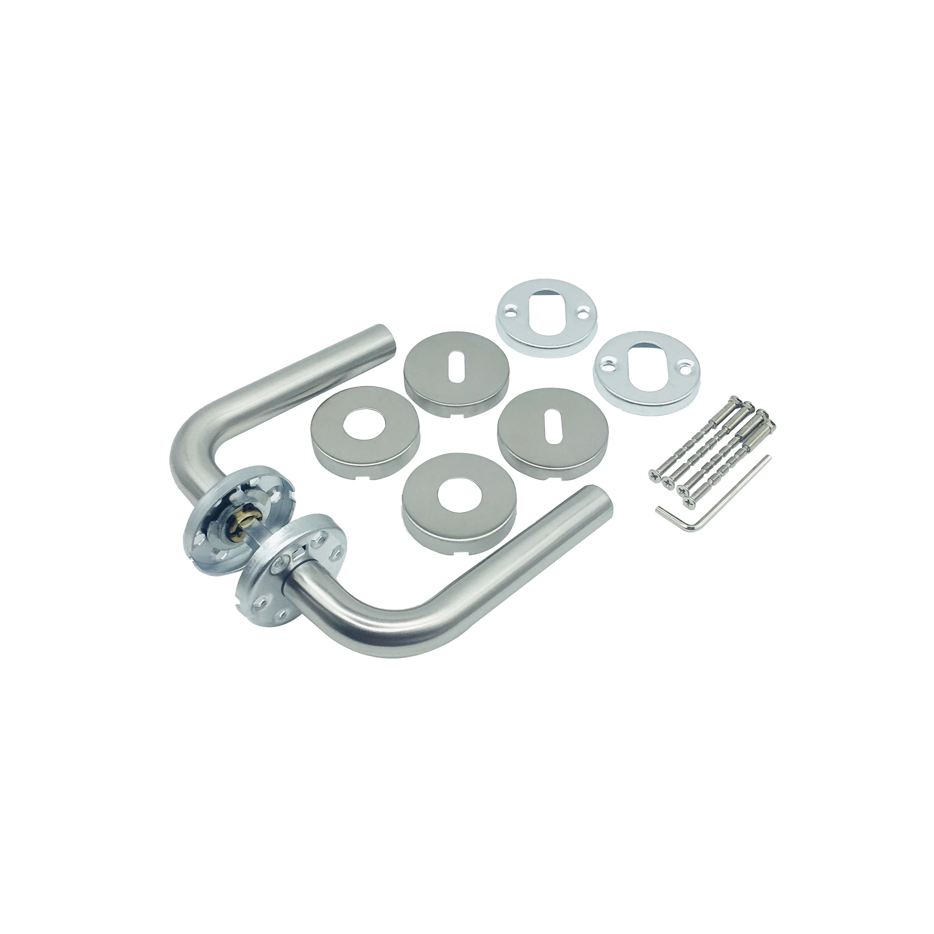 
High quality Stainless steel hollow lever handle on rosette 