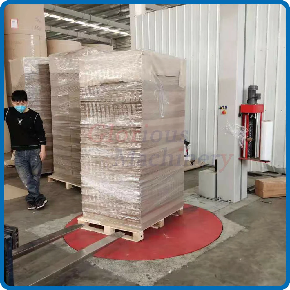 Economic Standard Automatic Pallet Stretch Film Wrapping Machine film roll packaging machine