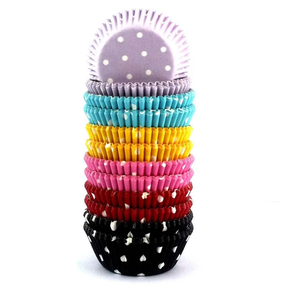 Christmas Candy Cupcake Liners Colorful Paper Baking Cups Cupcake Wrappers Wraps Muffin Case Trays