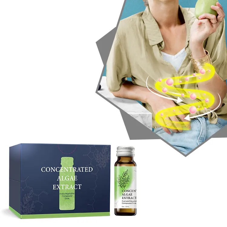 50ml Glass Bottle Enhances Intestinal Peristalsis Concentrated Algae Extract Fruit and Vegetable Compound Drink