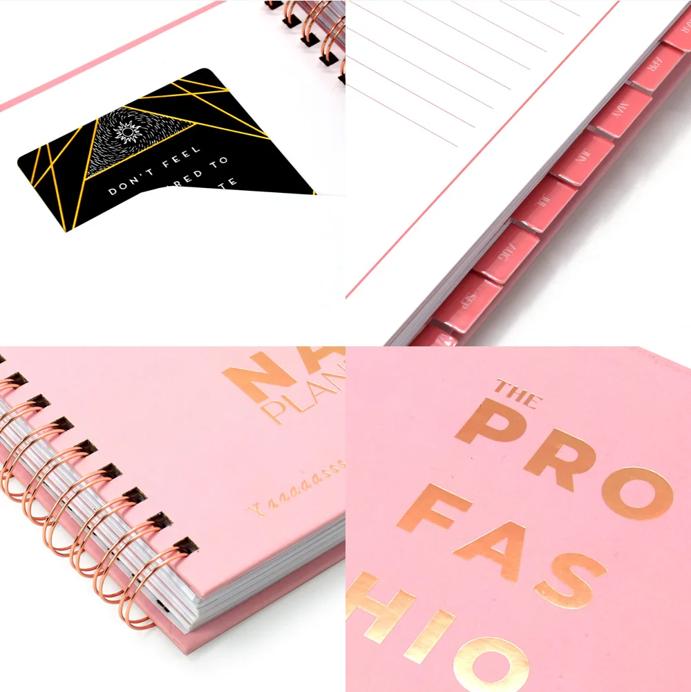 Wholesale daily planner binder customized logo gift spiral notebook factory  luxury a5 hardcover notebooks for students school