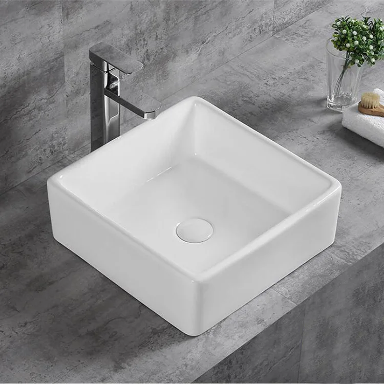 Hotel ceramic sanitary ware lavatory table top small ceramic bathroom sink wash basin ceramic art basin
