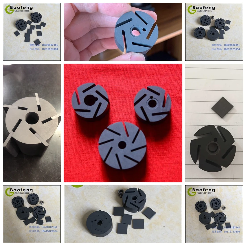 High quality small graphite rotor with carbon vane in liquid oil  pump