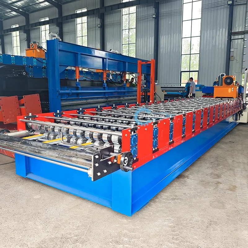 Automatic Easy Operation Metal Glazed Zee Tile Roof Sheet Roll Forming Machine For Mexico