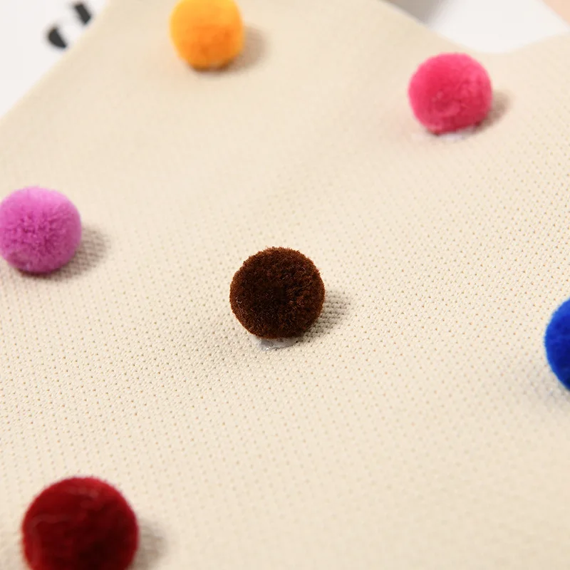 Wholesale Korean Style Ladies Small Clutch Purse Japanese Knitted Knot Bag Women Cute Crochet Clutch Handbag With Pom Pom