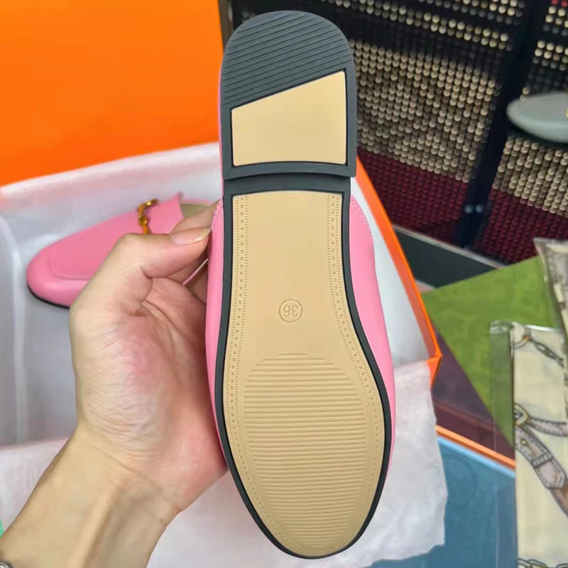 High Quality Lady Leather Mules Slipper Outdoor Casual Wear Summer Women Genuine Leather Flat Mules Shoes