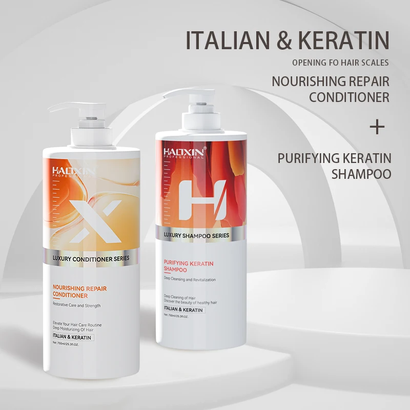 HAOXIN Wholesale Natural Organic Rich Conditioner Hair Highly Nutritious Argan Oil Biotin Collagen Rosemary Mint Shampoo