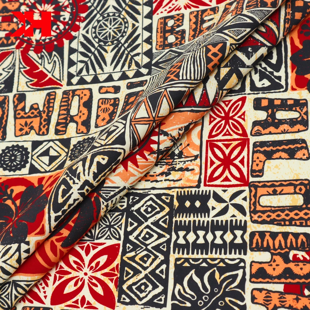 Kahn organic digital textile poplin cotton anime fabric print shirts for men cotton fabric