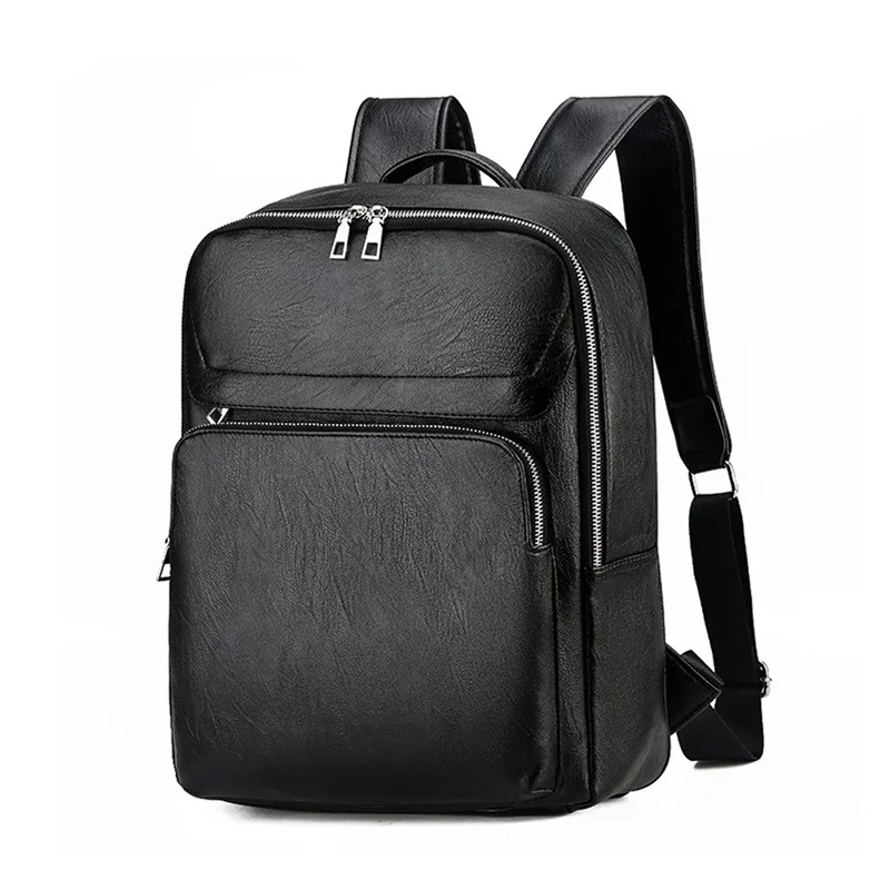 Popular stylish new  design men business laptop backpack waterproof pu leather backpack