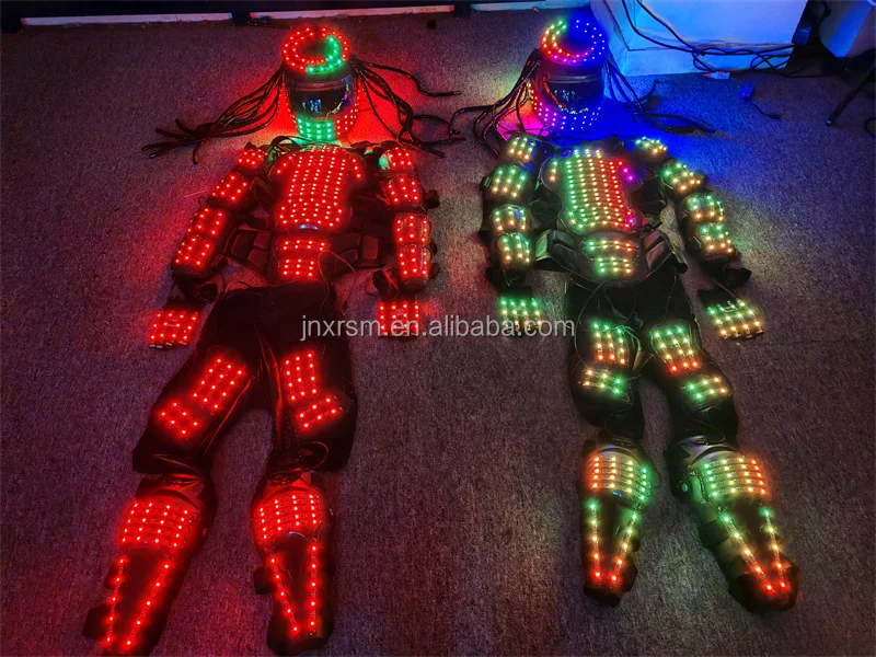 Luminous Robot Suit For Stage And Party Performance Wear Full Color Change LED Dance Robot Costume for night club