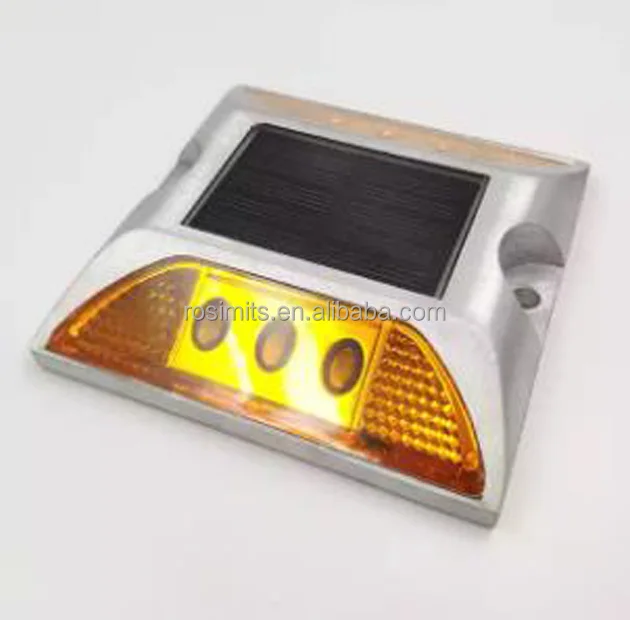 ROSIMITS IP68 Waterproof Solar Road Stud Reflector Floor Light Flashing Parking Place Light