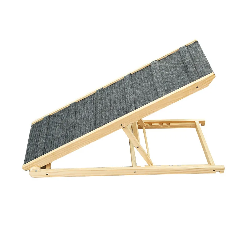 Wholesale Folding Portable Wooden Pet Ramp for Small Large Animals High Traction Dog Ramp for Bed