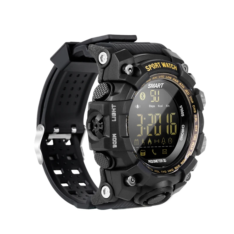 China factory wholesale digital military watch  50 meters waterproof men sport smart watch with steps counting burned calory