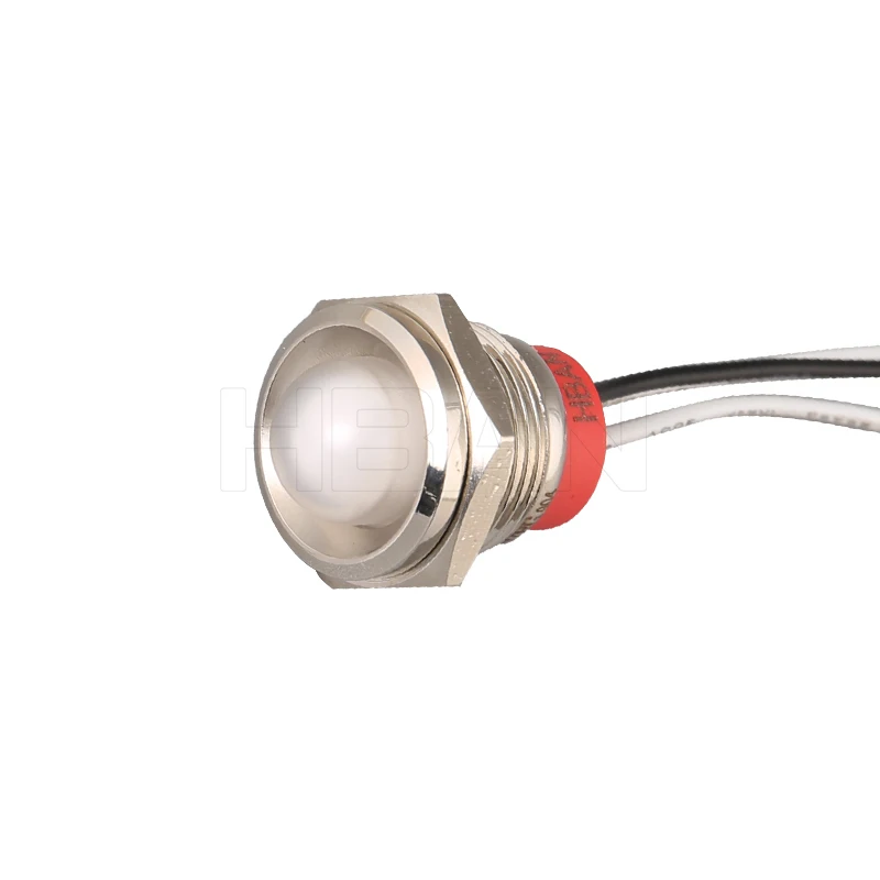 HBAN 16mm Led Pilot Indicator Light Rgb Stainless Steel Ip67 Waterproof Signal Lamp Panel Mount Pilot Light Led Indicator