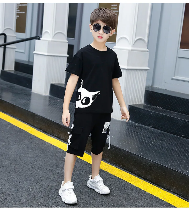 Kids Tracksuit For Teen Boys Clothing Sets 2020 Summer Toddler Boys Clothes Costume Outfit Suit Children Clothing  4-12 Year