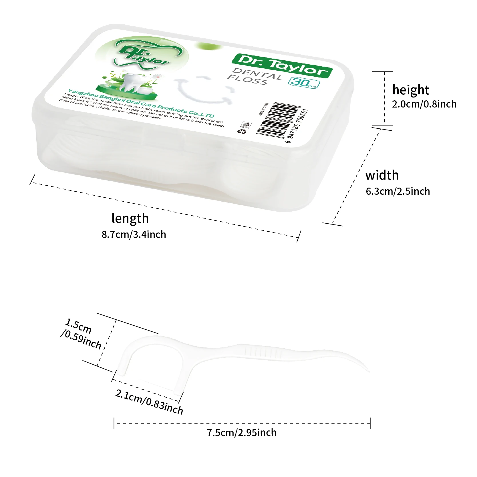 Custom 30packs Factory price Disposable Dental Floss Picks Sticks Cleaning Toothpick Dental Floss Manufacturing