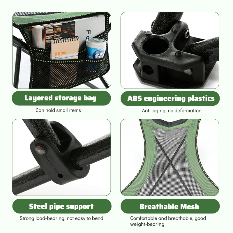 Folding Cheap Lounger Backpack Portable People Camping Beach Chair Reinforced For Fat