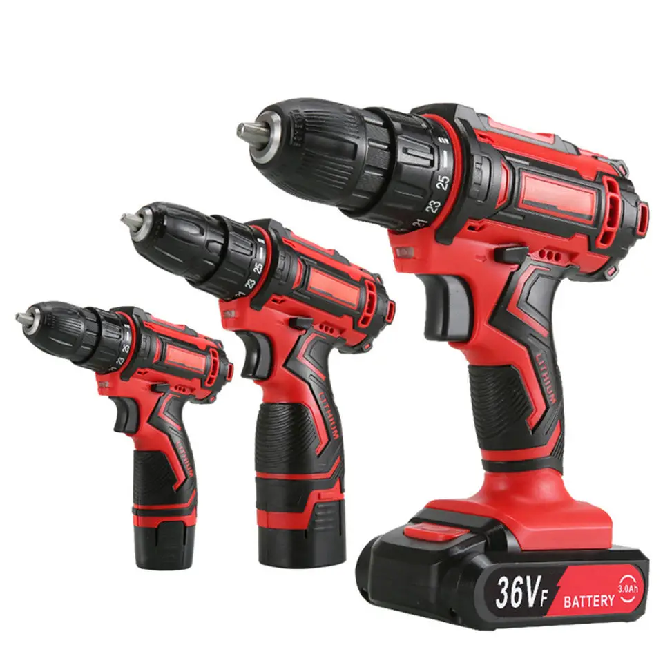 21v/24v Rechargeable hand drill Electric screwdriver Multifunctional household tools Lithium shock drill Hardware tools