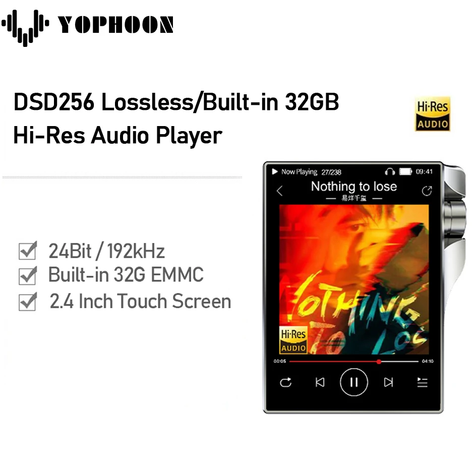 Hifi player Q3 audio player built in 32GB memory DSD256 decoding true lossless mp3 player