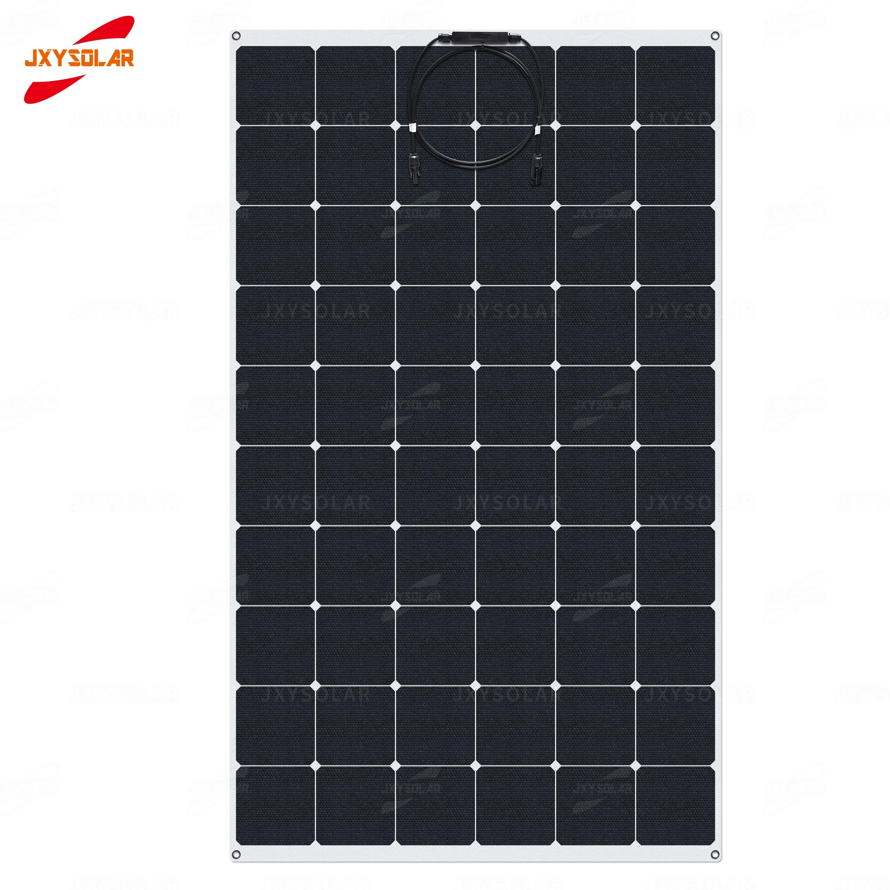 200W 34.2V ETFE Sunpower Cells Adhesive Ultra Thin Semi Flexible Solar Panel