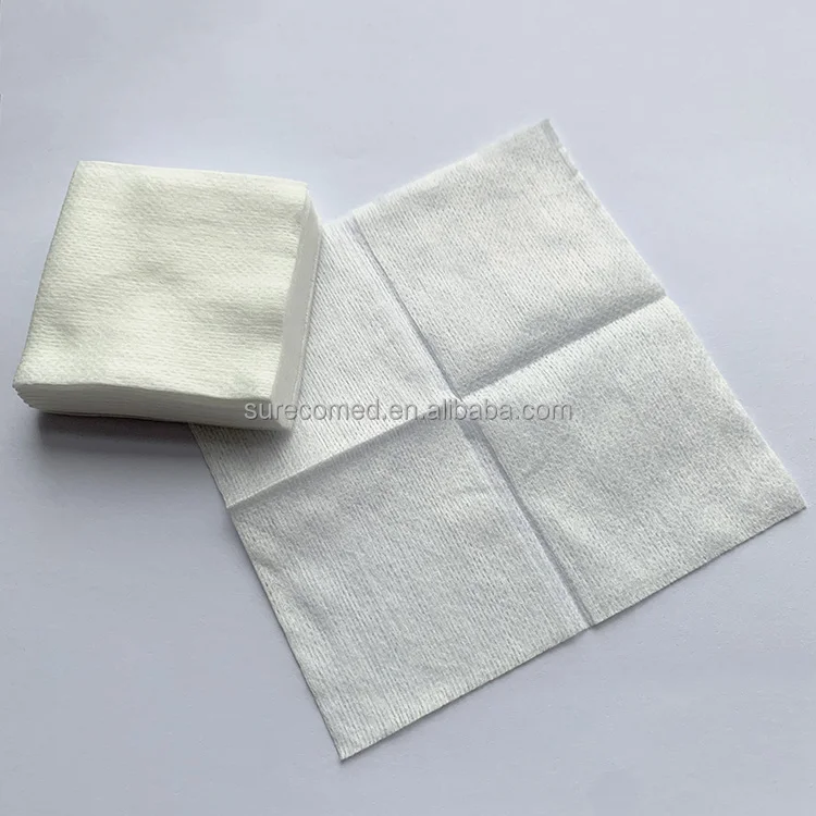 70% viscose disposable absorbent 3x3 inch 4ply dental non-woven sponges