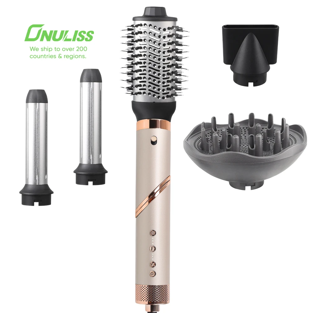 Multi High Speed 110000rpm Hair Dryer Foldable 6 in 1  Blow Dryer Hot Air Brush Styler Hair Tools Adjustable heat hair dryer