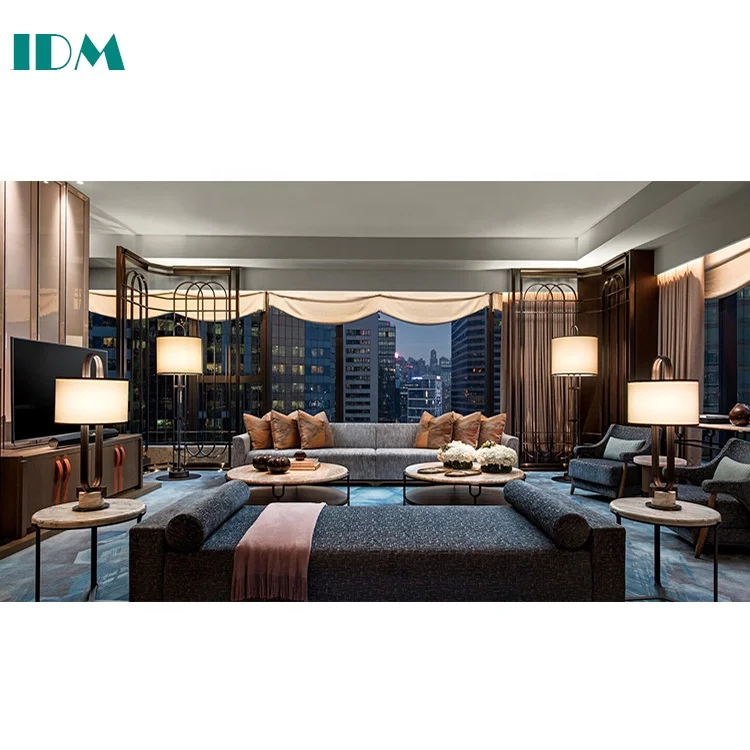 IDM-318 Customizable Luxury Modern Hotel Sofa Set hotel Living Room  Furniture