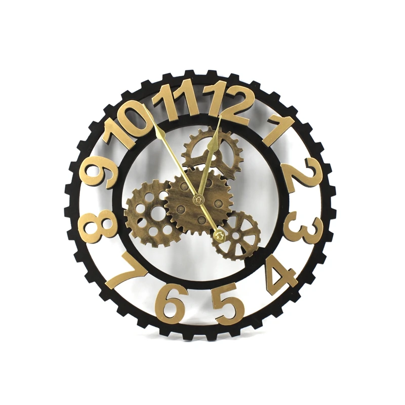 
European Living Room mute OEM custom creative clock home different shape metal themes time 3D wall hanging clock 