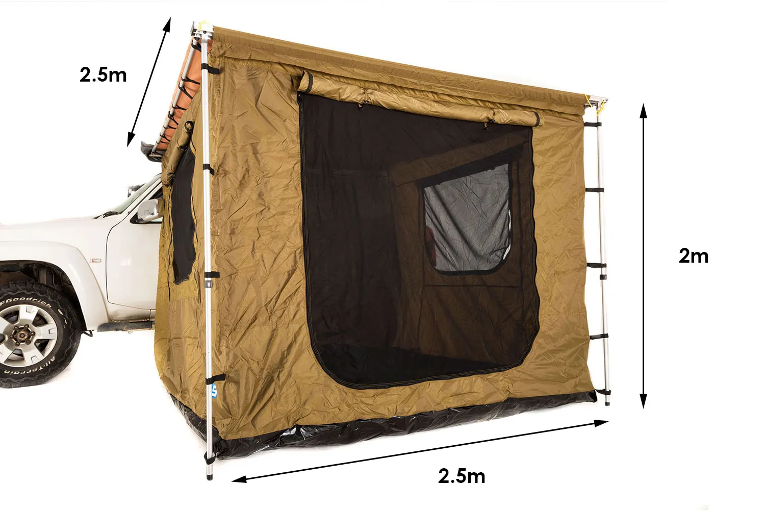 Waterproof Sun Shade Aluminum Pole Awning Room Sliding Outdoor Suv Auto Roof Tent