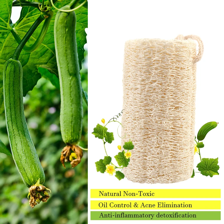 Wholesale Bulk Loofah Sponge Natural Raw Material Cellulose Exfoliating Body Luffa Scrubber Sponge Bathing Shower Loofah