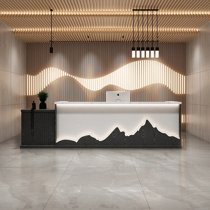 Luxury Clothing Shop Cash Table Register Retail Wooden Counter Cashier Desk Store Boutique Checkout Counters for Sale