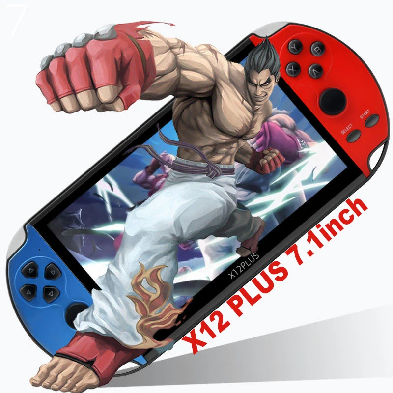 X12 PLUS Game Console 7 Inch Handheld Video Games Console 16GB For PSP FC GBA Built-in 10000 Game Console Handheld Players