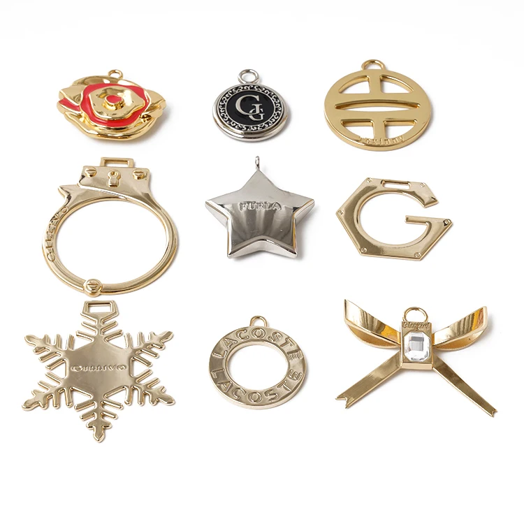 Спот оптовая пользовательский тисненый логотип бренда дизайн формы Золотой Серебряный на молнии тянуть мешок для одежды кошелек металлическая молния ползунок Съемник головы