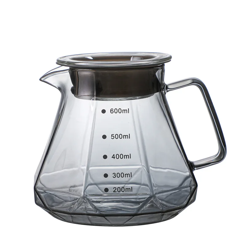 Ecocffee Hand Drip Pot 800ml V 60 Coffee Servers Espresso Coffee Shop Cups Glass Pour Over Coffee Makers With