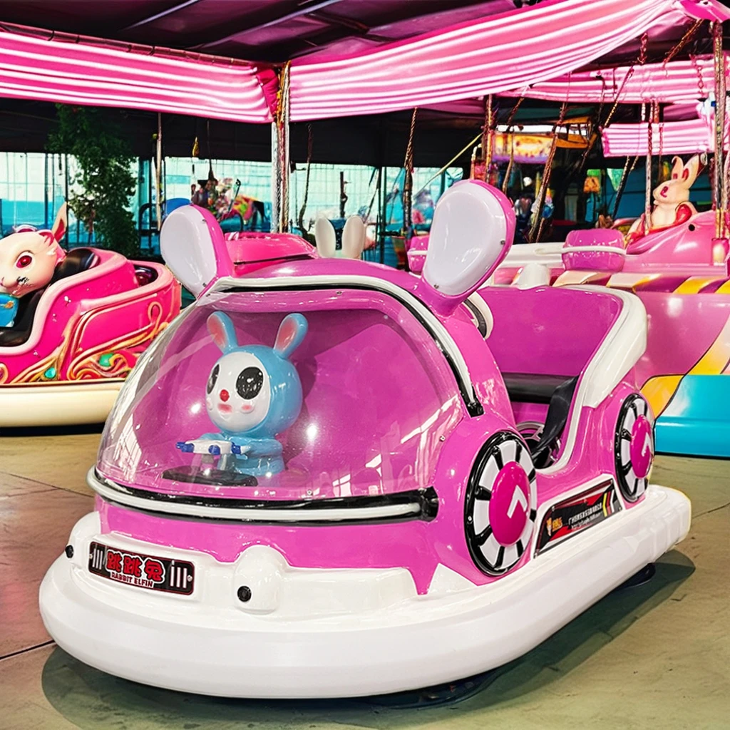 HAOJILE Factory Direct Rabbit Elfin Kids Bumper Car Electric Ride on Cars for Parent-Child for Amusement Parks