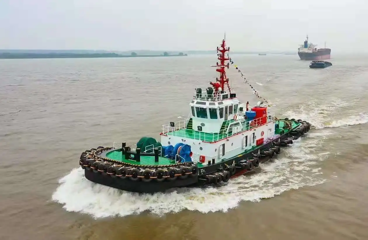 HIKOS  35M 115FT Dredge Crane barge Towing and pushing Tugboat Vessel