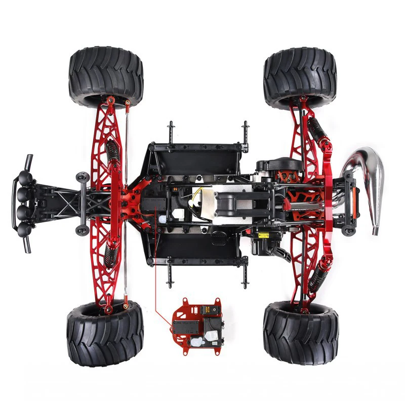 RoFun 1/5 Baha 5T Max RTR Petrol Gas Gasoline Powered RC Car 45CC 2 Stroke 2.4G 2WD Nitro Remote Control Truck Toy For Adults