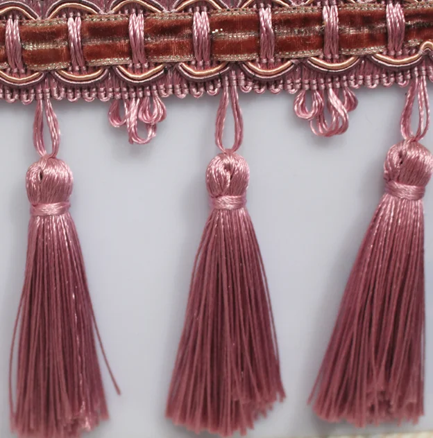 Long Gold Sewing Tassel Fringe Lace For Home Accessories Trim Curtain Thread Decorative DIY Fabric Webbing Tassel Cotton Fringes