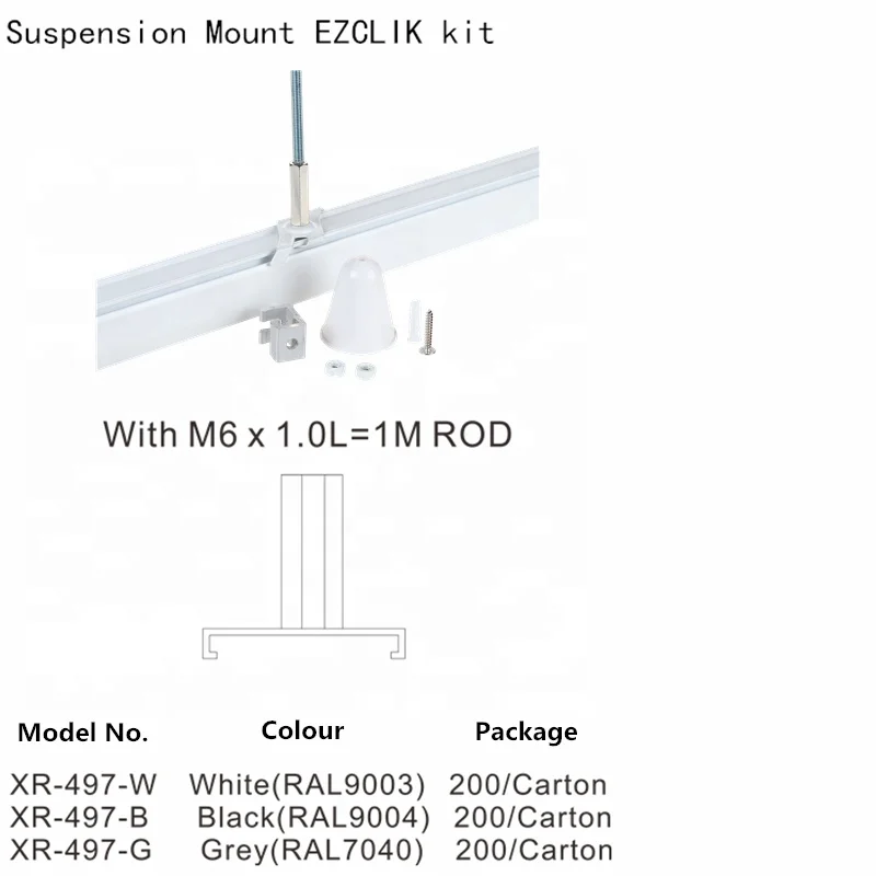 Led Cob Spotlight Track Suspension Mount EZCLIK Kit Wires Led Track Accessories 3 Circuits 4 90 Modern 16A TRACK Lights 95 50000