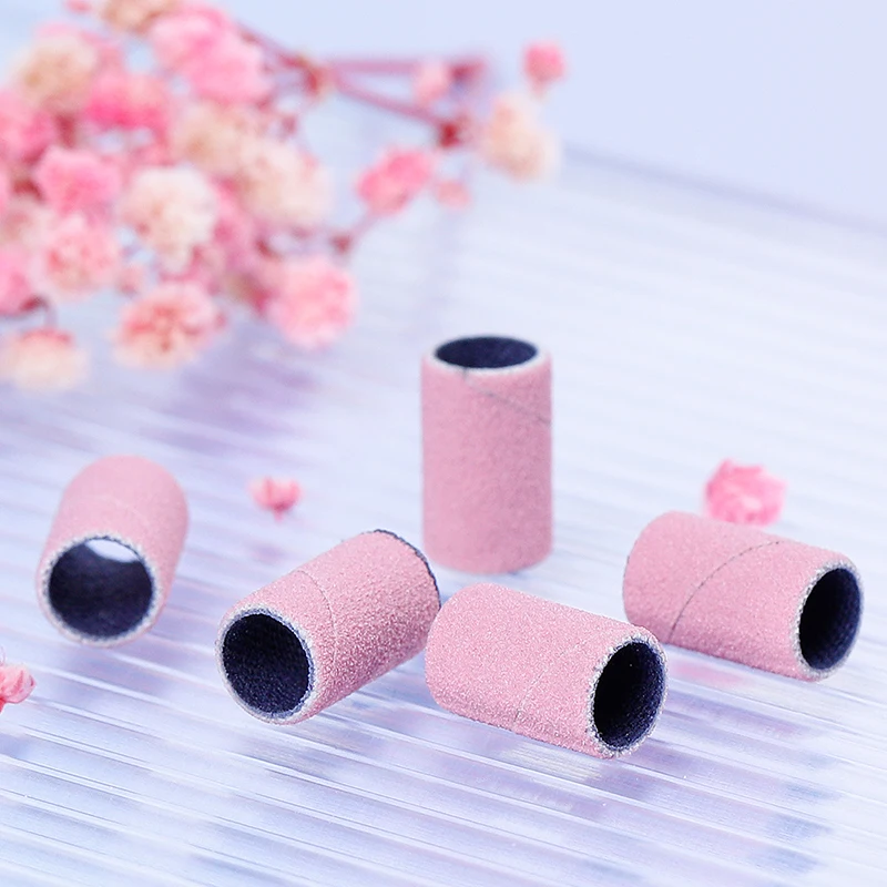 Wholesale Cheaper High Quality Zebra White Pink 150 240Grit 100pcs Per Bag Box Custom Manicure Electric Nail Drill Sanding Bands