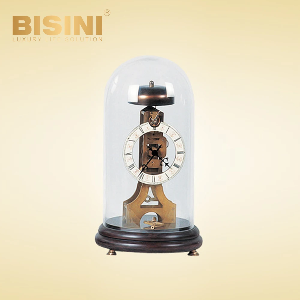 European style Classic Gossamer frame clock Skeleton Desk Clock Exquisite antique Mechanical gear clock