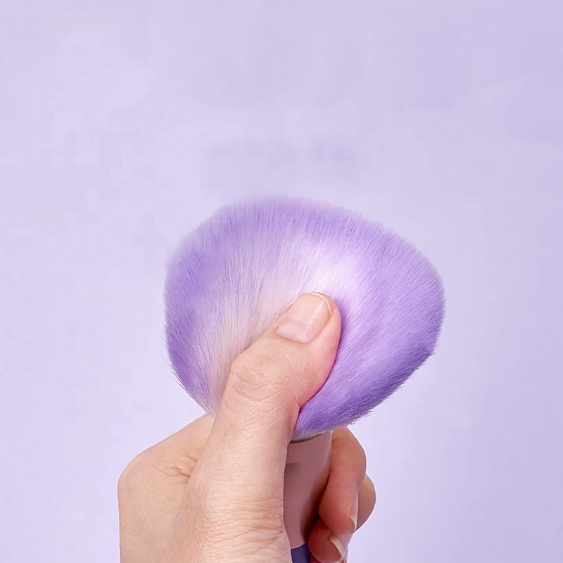 12 pcs beauty facial brushes high quality synthetic soft vegetarian purple makeup brush