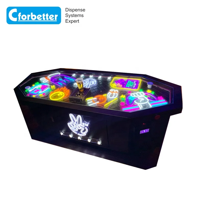 
Bar electronic arcade,Indoor and Outdoor Party Game Table Beer gameTable led neon lights beer game table 